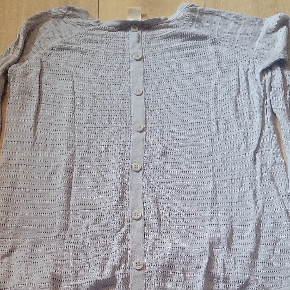 Gray Asymmetrical Long Sleeve Tunic - Picture 2 of 2